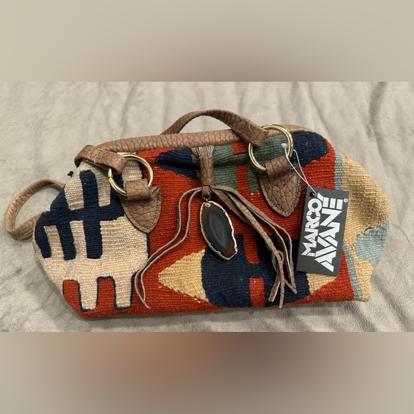 Handbags - Marco Avane Kilim Purse Bag Satchel Fringe NWT Vintage